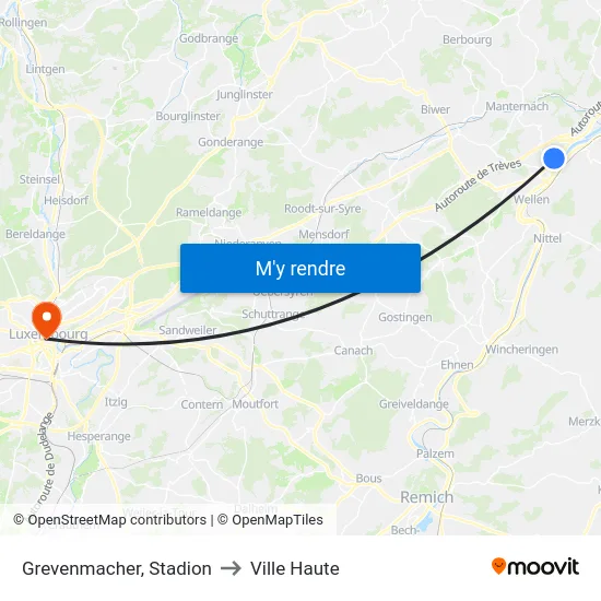 Grevenmacher, Stadion to Ville Haute map