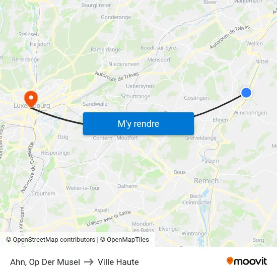 Ahn, Op Der Musel to Ville Haute map