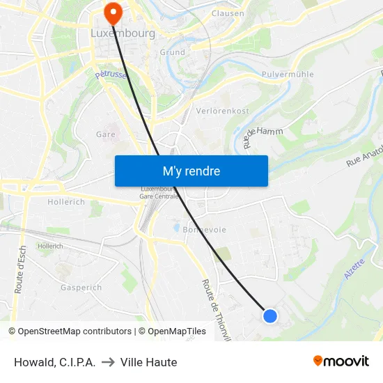 Howald, C.I.P.A. to Ville Haute map