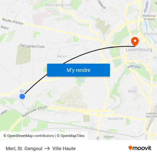 Merl, St. Gengoul to Ville Haute map