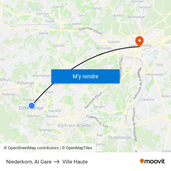 Niederkorn, Al Gare to Ville Haute map