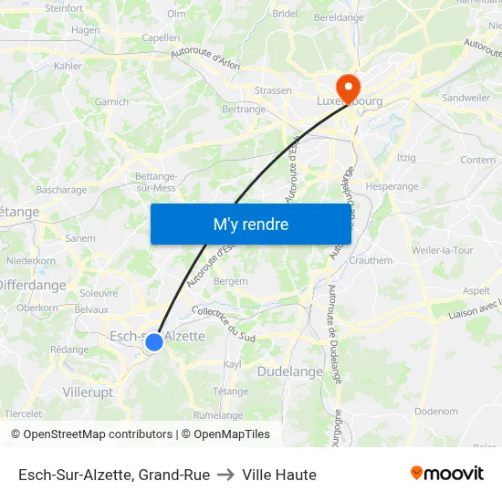 Esch-Sur-Alzette, Grand-Rue to Ville Haute map