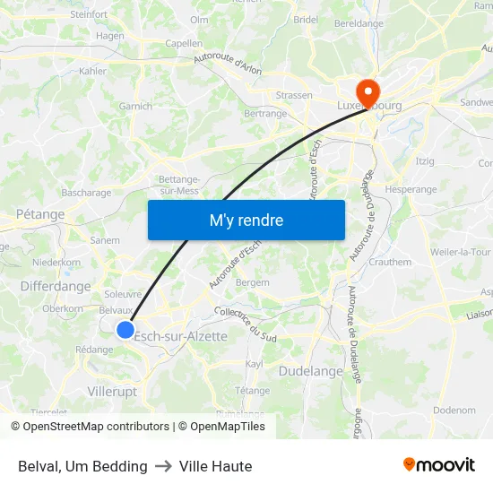 Belval, Um Bedding to Ville Haute map