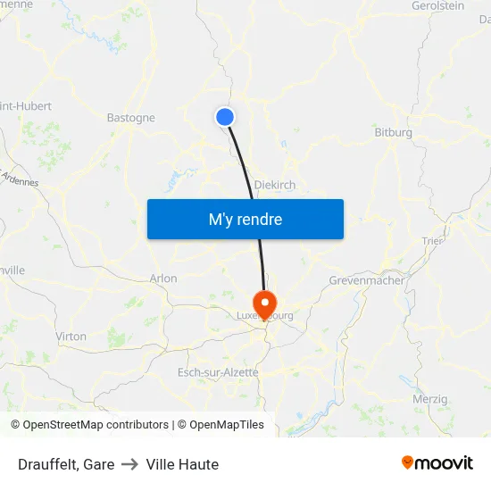 Drauffelt, Gare to Ville Haute map