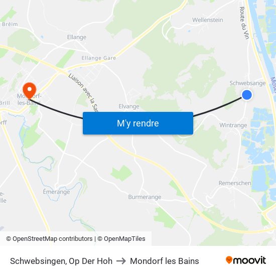 Schwebsingen, Op Der Hoh to Mondorf les Bains map