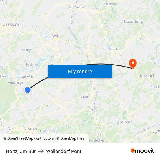 Holtz, Um Bur to Wallendorf Pont map