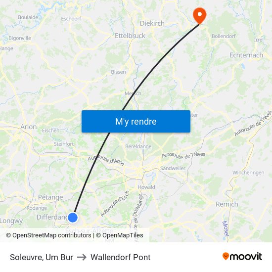 Soleuvre, Um Bur to Wallendorf Pont map