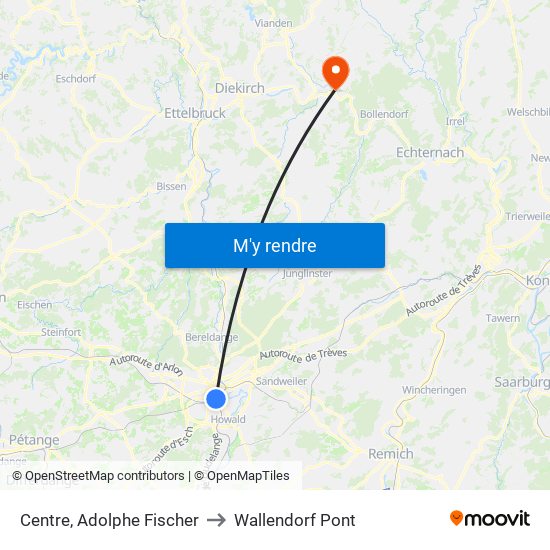 Centre, Adolphe Fischer to Wallendorf Pont map