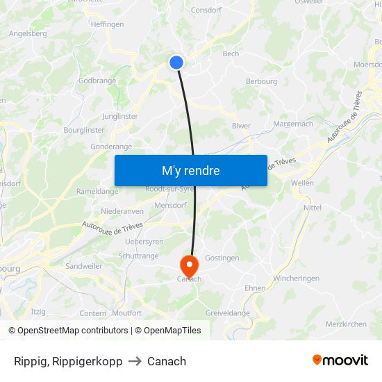 Rippig, Rippigerkopp to Canach map