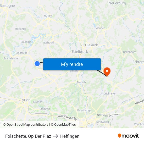 Folschette, Op Der Plaz to Heffingen map