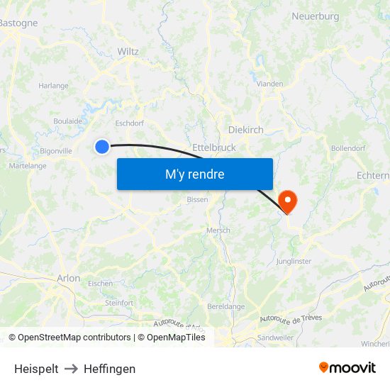 Heispelt to Heffingen map