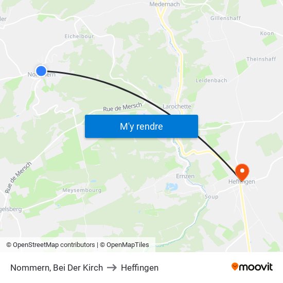 Nommern, Bei Der Kirch to Heffingen map