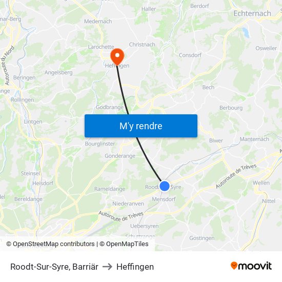 Roodt-Sur-Syre, Barriär to Heffingen map