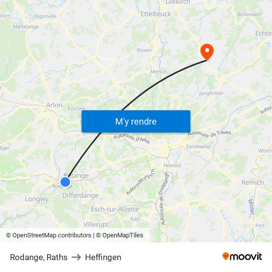 Rodange, Raths to Heffingen map