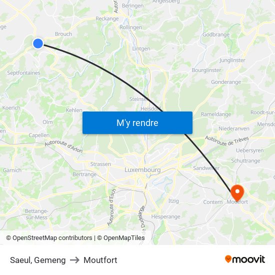 Saeul, Gemeng to Moutfort map