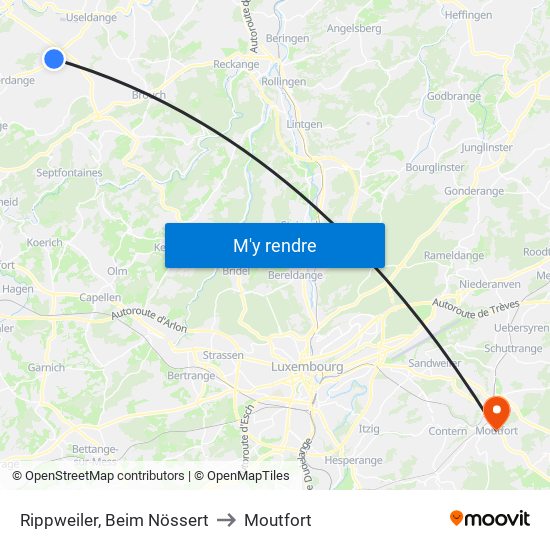 Rippweiler, Beim Nössert to Moutfort map
