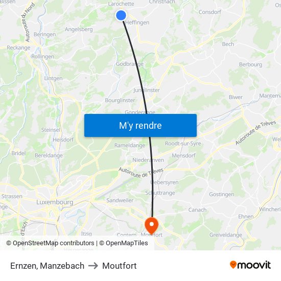 Ernzen, Manzebach to Moutfort map