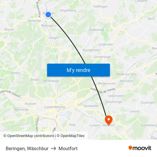 Beringen, Wäschbur to Moutfort map