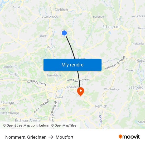 Nommern, Griechten to Moutfort map