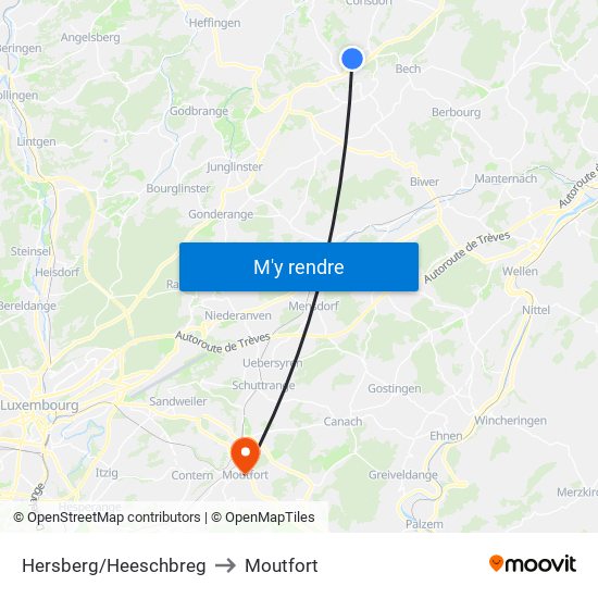 Hersberg/Heeschbreg to Moutfort map