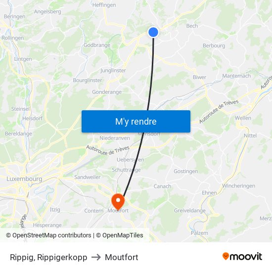 Rippig, Rippigerkopp to Moutfort map