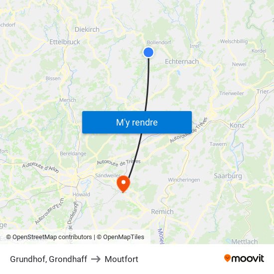 Grundhof, Grondhaff to Moutfort map