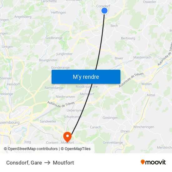 Consdorf, Gare to Moutfort map