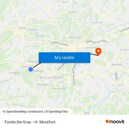 Fonds-De-Gras to Moutfort map