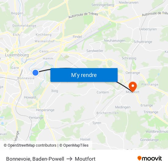 Bonnevoie, Baden-Powell to Moutfort map