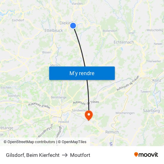 Gilsdorf, Beim Kierfecht to Moutfort map