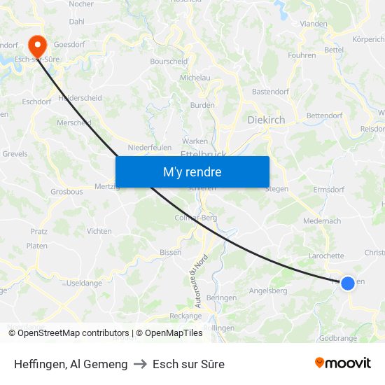 Heffingen, Al Gemeng to Esch sur Sûre map