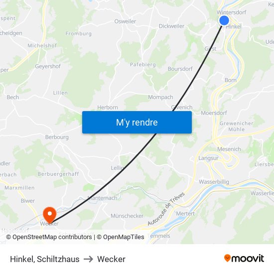 Hinkel, Schiltzhaus to Wecker map