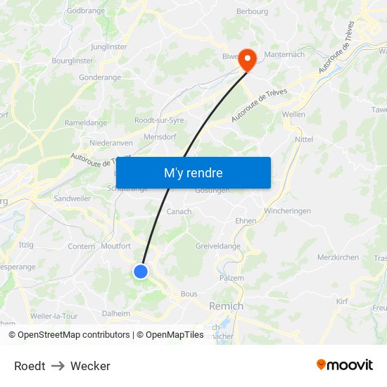 Roedt to Wecker map