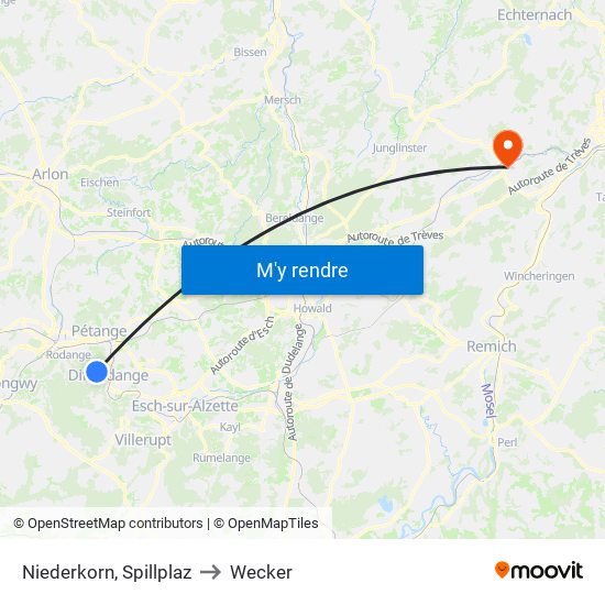 Niederkorn, Spillplaz to Wecker map