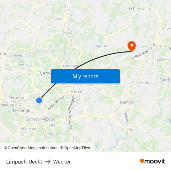 Limpach, Uecht to Wecker map