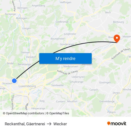 Reckenthal, Gäertnerei to Wecker map