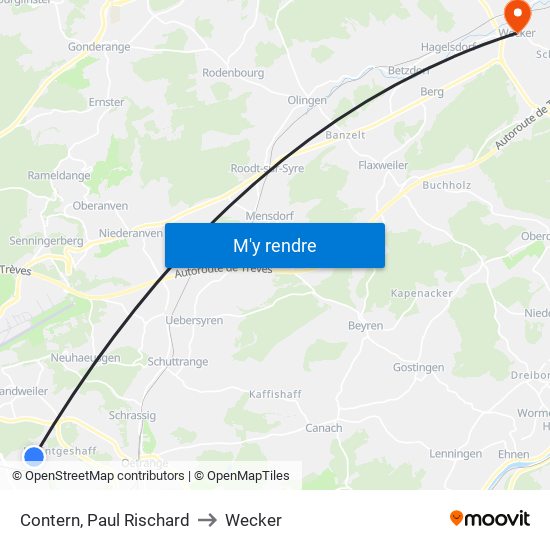 Contern, Paul Rischard to Wecker map
