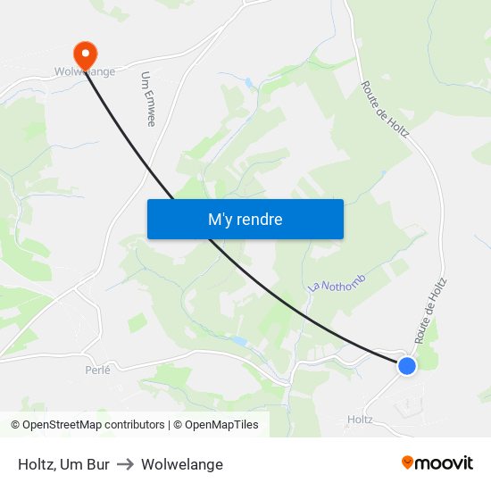 Holtz, Um Bur to Wolwelange map