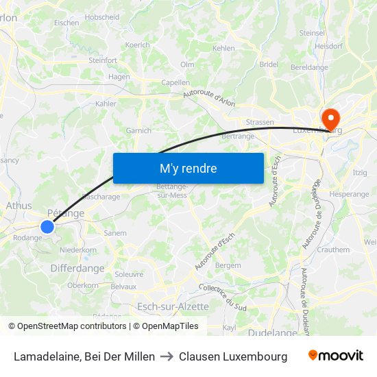 Lamadelaine, Bei Der Millen to Clausen Luxembourg map