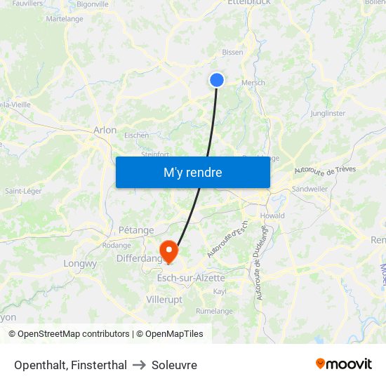 Openthalt, Finsterthal to Soleuvre map
