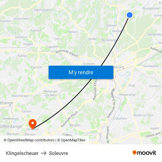 Klingelscheuer to Soleuvre map