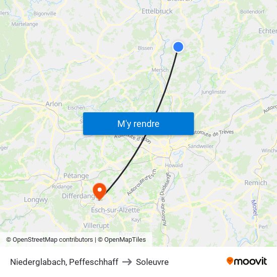 Niederglabach, Peffeschhaff to Soleuvre map