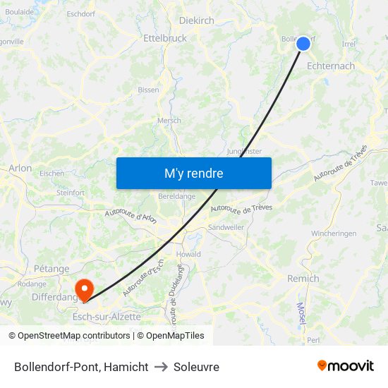 Bollendorf-Pont, Hamicht to Soleuvre map