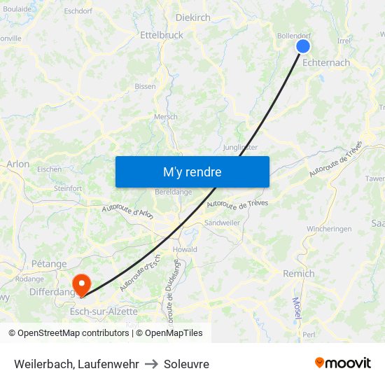 Weilerbach, Laufenwehr to Soleuvre map