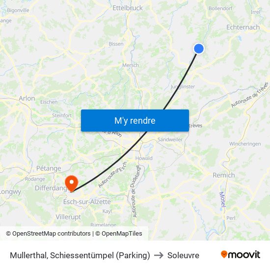 Mullerthal, Schiessentümpel (Parking) to Soleuvre map