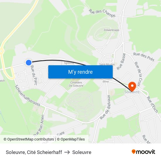 Soleuvre, Cité Scheierhaff to Soleuvre map