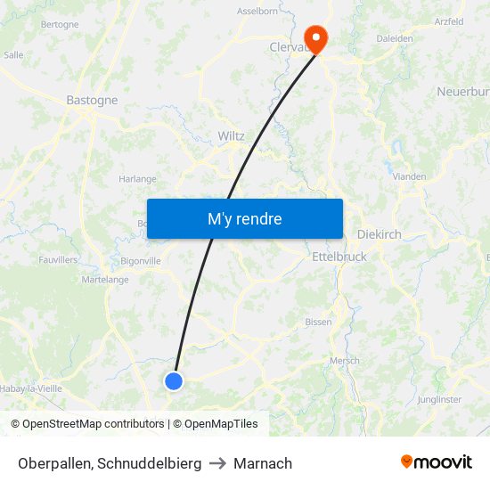 Oberpallen, Schnuddelbierg to Marnach map