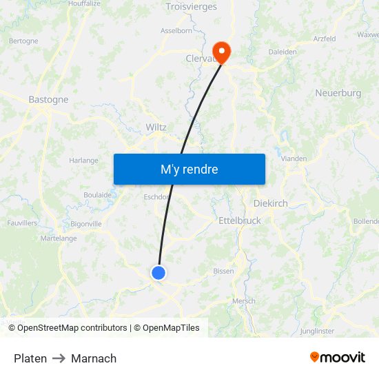 Platen to Marnach map
