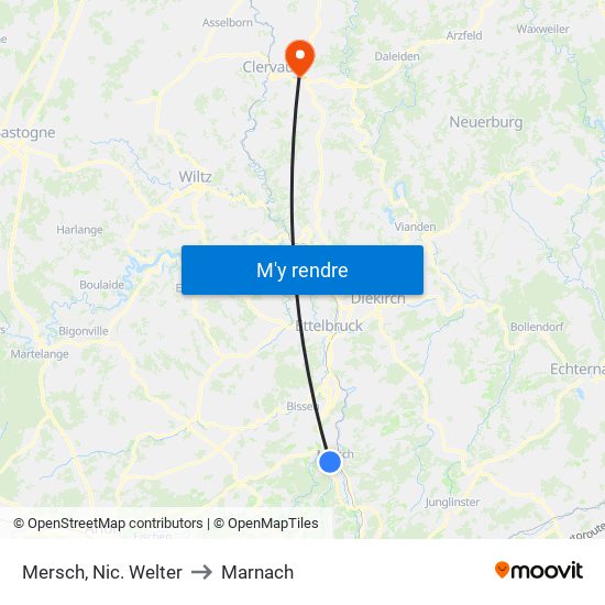 Mersch, Nic. Welter to Marnach map