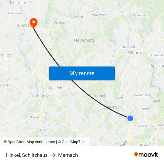 Hinkel, Schiltzhaus to Marnach map